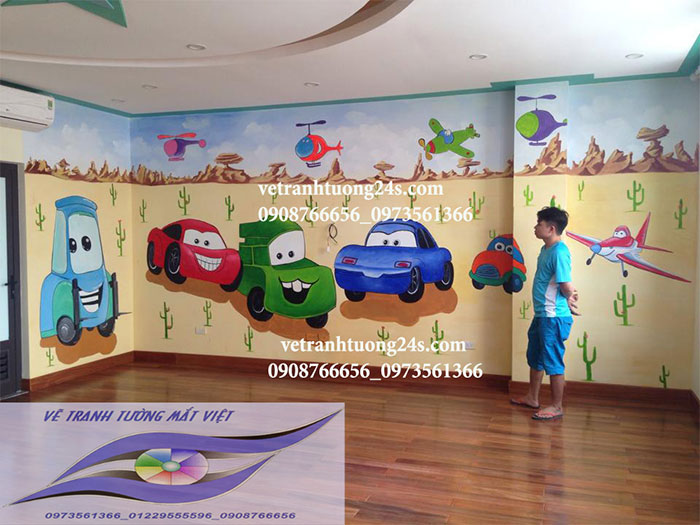 tranh tường thiếu nhi