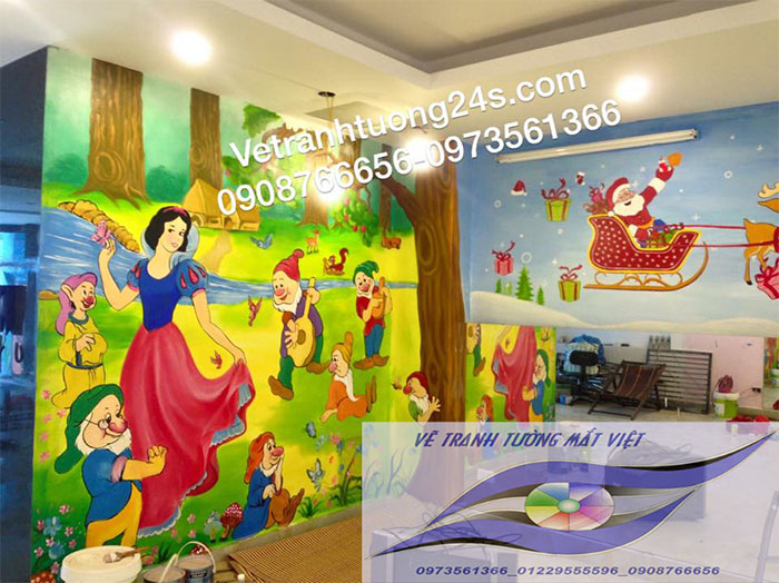 tranh tường bạch tuyết