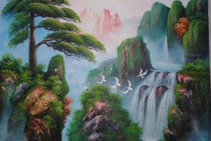 tranh tường 3d thiên nhiên sơn thuỷ