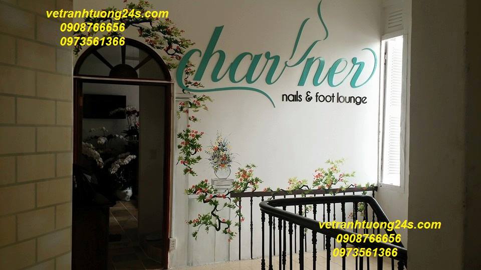 vẽ tranh tường spa