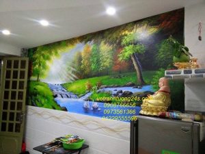 tranh tường 3d thiên nhiên tại sài gòn