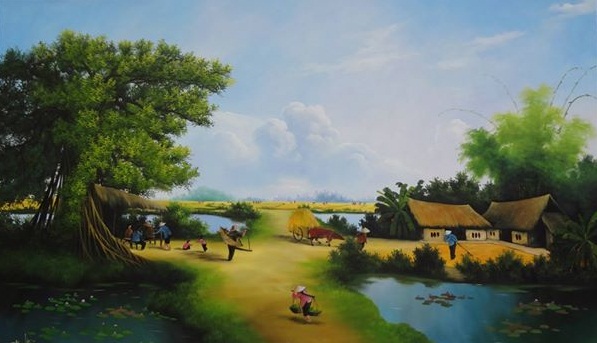 Mẫu tranh phong cảnh đồng quê MS-07