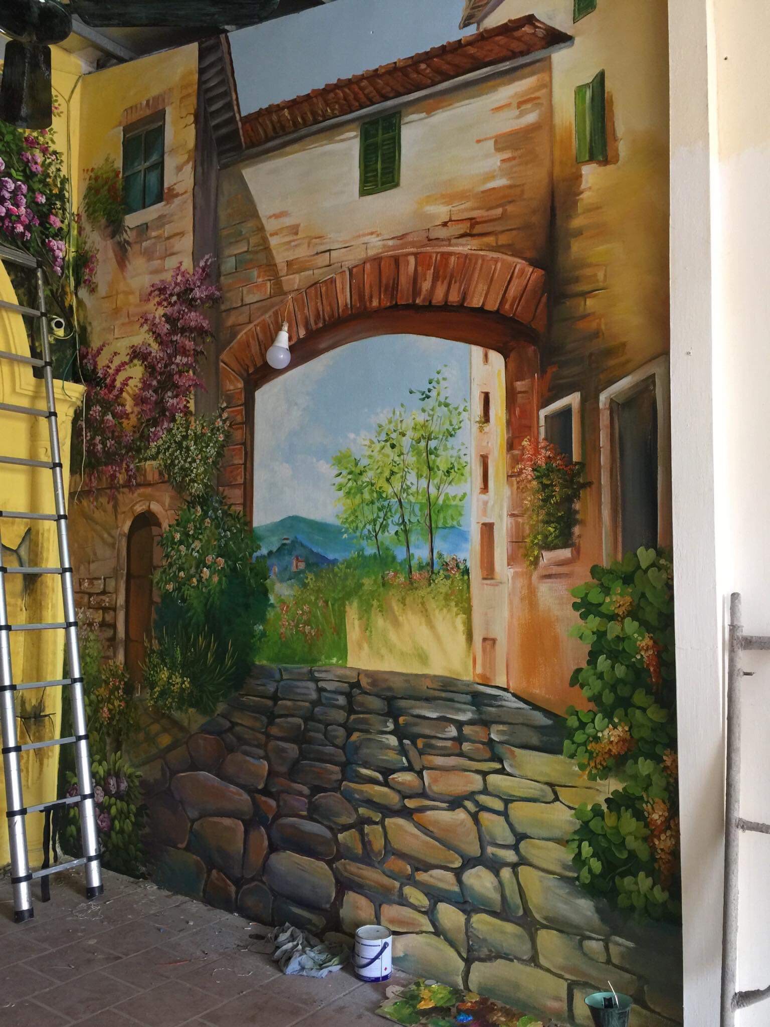 Vẽ tranh tường 3D trà chanh tại Tuyên Quang