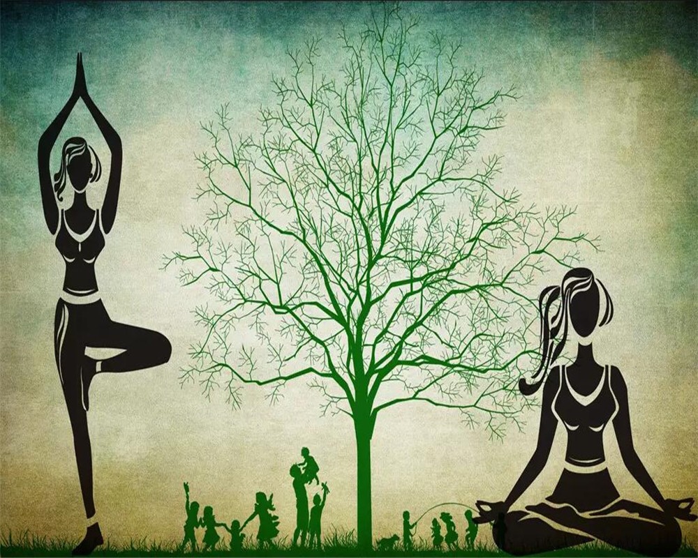Tranh tường ứng dụng cho nhiều lĩnh vực trong đó có phòng tập yoga