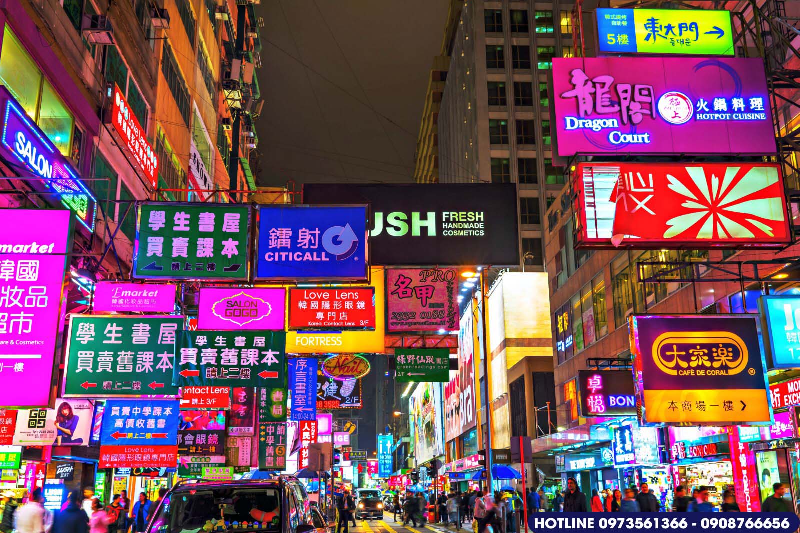 Mẫu tranh tường Hong Kong 3D