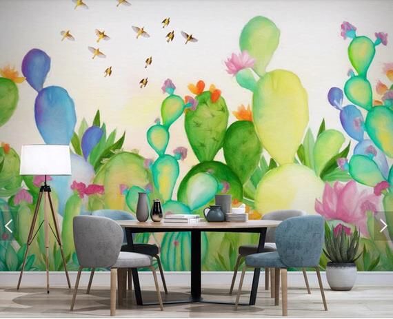Bức tranh chủ đề cây xương rồng