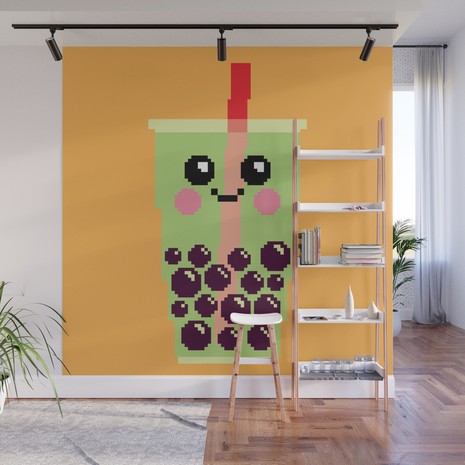 +20 mẫu tranh tường lãng mạn cho quán trà sữa