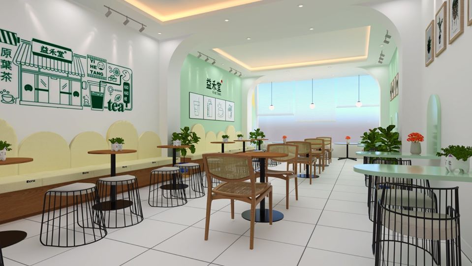 +20 mẫu tranh tường lãng mạn cho quán trà sữa