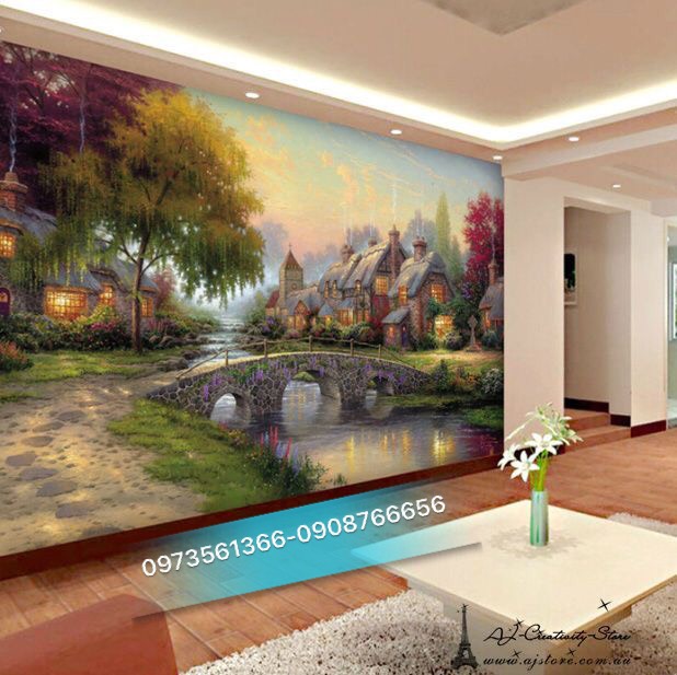 Tranh tường phong cách lãng mạn