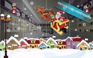 tranh tường 3D đề tài Noel