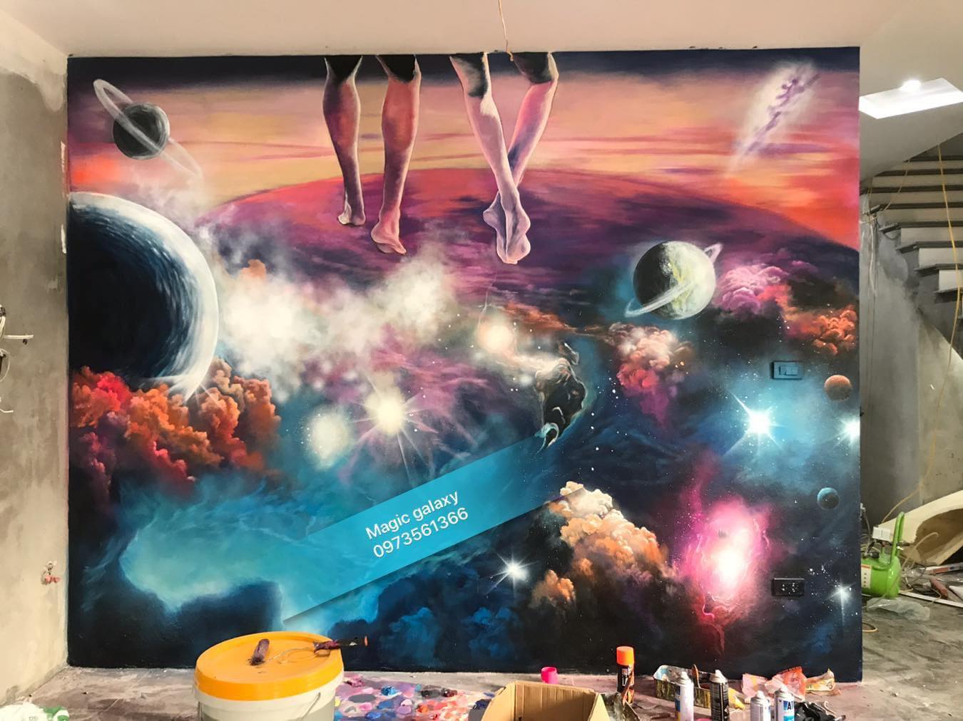 tranh 3d galaxy lãng mạn