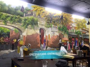 tranh phố cổ 3d hà nội xưa