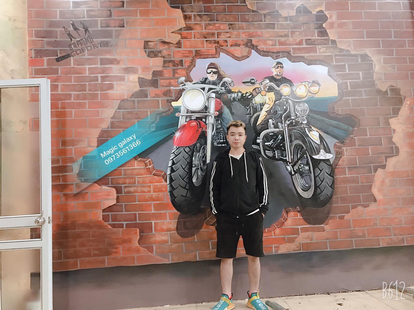 tranh tường 3d cafe